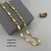 Pronto de Fábrica Feito à Mão Transfronteiriço Mais Vendido Corrente Moda Elegante Colar Corrente Imperial Furo Grande Grão Brilhante Aço Inoxidável Colar