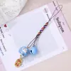 Chaveiro Pingente Gato da Sorte de Cerâmica Jingdezhen DIY Gato da Sorte 3D Sino Alça de Celular para Homens Mulheres Ornamento de Mochila