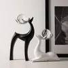 Ornamento de Veado de Cristal Luxuoso Pintura de Areia Movediça Moderna para Sala de Estar em Casa, Armário de Vinho, Decoração de Armário de TV, Hall de Entrada, Presente de Inauguração