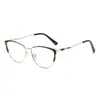 Nuevos Armazones Decorativos para Gafas Ojo de Gato Estilo Europeo y Americano para Mujer, Gafas Lisas Transfronterizas, Gafas Color Cambiante Antiluz Azul para Exportación