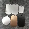 Colgante de Acero Inoxidable Cepillado Material de Grabado Láser Placa de Identificación Marca Militar Etiqueta para Mascota Regalo Publicitario logo Grabado Regalo