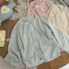 Cardigan de Tricô de Cor Sólida Novo Estilo de Verão para Meninas com Proteção Solar Jaqueta Fina -410050