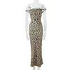 Estilo Europeu e Americano Verão 2026 Comércio Exterior Transfronteiriço Roupas Femininas Sexy Nicho Ombro Único Bainha Dobrada Slim Fit Bodycon Vestido Estampado