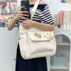 Bolso de mano lindo de estrella de dibujos animados estilo coreano para estudiantes de secundaria y preparatoria, bolso de hombro casual de gran capacidad para tutorías