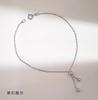 Plata S925 más cadena larga ajustable cadena universal cabeza de hebilla simple doble pulsera de cadena extendida collar de perlas