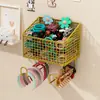 Caixa de armazenamento de acessórios de cabelo para crianças, montada na parede, para presilhas de cabelo de meninas, tiaras, elásticos de cabelo, acessórios de cabelo de banheiro, joias de vestir de bebê, suporte para elásticos