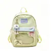 Mochila transparente estilo japonés ins de dibujos animados linda nueva, bolsa escolar de gran capacidad, mochila simple para estudiante de secundaria