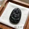 Colgante de Paz de Obsidiana Tipo Hielo Natural Colgante Pixiu de Obsidiana Plateada para Hombres y Mujeres, Venta al por Mayor Fabricante de Obsidiana
