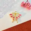 Pendente Borboleta de Esmalte Moda Transfronteiriça com um Toque Personalizado de Alto Padrão, Banhado a Cobre com Ouro Real, Zircônia que Preserva a Cor Acessórios de Joias Borboleta