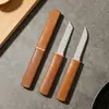 Cuchillo de Fruta de Doble Filo Dragón y Fénix, Cuchillo Doméstico Portátil para Cortar Verduras y Carne, Cuchillo Pequeño de Acero Inoxidable, Doble Uso como Cuchillo de Fruta y Pelador