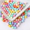 Cuentas Redondas Macaron Color Mate Esmerilado Acrílicas de 6-10mm para Cadena de Teléfono Móvil DIY, Pulsera, Joyería con Cuentas, Accesorios
