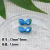 Cor de Macaron Estilo Fofo Laço Liga de Esmalte Feito à Mão DIY Peças para Corrente de Celular Colar Acessório de Cabelo com Contas