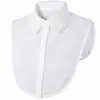 Outono e Inverno Novo Temperamento Gola Lapela Padrão de Gancho Cor Sólida Gola Falsa Meia Camisa de Chiffon Gola de Renda Fabricante Transfronteiriço Atacado