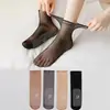 Meias Finas para Mulheres, Meias de Verão Finas com Pontos, Boca Solta, Não Apertam, Anti-puxões, Resistentes ao Desgaste, Super Elásticas, Meias de Cristal Invisíveis