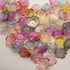 10mm Acrílico Carimbado a Ouro Flor de Cinco Pétalas Pétalas Pequenas Flor de Ameixa DIY Artesanal Estilo Antigo Hanfu Grampo de Cabelo Acessório de Cabelo Materiais