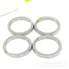 Venta al por mayor de fábrica llavero de círculo de hierro llavero llavero de acero inoxidable llavero de anillo plano con apertura accesorios para llavero