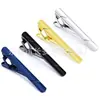 Al por mayor de fábrica spot cromo brillante esmalte negro pistola moda cobre pasador de corbata cuello blanco profesional para hombre simple