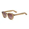Óculos de Sol Redondos Estilo Retro Transfronteiriços em Acetato, Óculos de Sol Personalizados Masculinos, Óculos de Sol Polarizados de Alta Qualidade da Moda Feminina