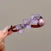 Presilha de bico de pato marrom de cachorro coreano, presilha elegante para coque torcido, presilha de cabelo volumizadora para a parte de trás da cabeça, acessório de cabelo de alta qualidade