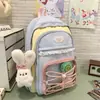 Mochila Escolar para Estudiante de Secundaria Versión Coreana Transfronteriza Femenina Linda de Gran Capacidad Mochila de Viaje para Estudiante de Secundaria Mochila Casual para Estudiante Moderna