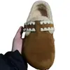 Nuevas Botas de Nieve de Felpa para Mujer 2025 Invierno Engrosadas y Cálidas Aumento de Altura para Personas Bajas Zapatos Birkenstock Todo Incluido Zapatos de Algodón