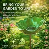 Novo Espeto de Flor de Metal Feito à Mão para Jardim - Alimentador de Pássaros Floral de Metal Feito à Mão para Jardim