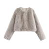 Chaqueta abrigo de piel sintética estilo europeo y americano de moda explosión de AliExpress