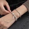No Especificación Plata Rota Varios Dos Pulseras Nicho Pulsera Sonriente Personalizada Popular en Internet Pulsera Hip Hop Pulsera Chapada en Plata para Mujer Joyería