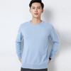 Suéter de cuello redondo para hombre, jersey de talla grande, informal, de negocios, a la moda, de color sólido, holgado, para primavera, otoño e invierno.