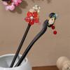 Ano Novo Vermelho Festivo Estilo Chinês Hairpin Palace Style Tassel Andando Cabelo Hairpin Retro Hanfu Vestido Antigo Cheongsam Acessórios para o Cabelo Mulheres