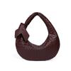 2025 Nueva Bolsa de Empanada Europea y Americana Navidad Rojo Vino Bolso de Noche Simple de Gama Alta Bolso Tejido Suave Bolso de Hombro