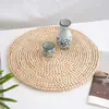 Jogo Americano Trançado de Palha de Milho Japonês Porta-copos com Isolamento Térmico Base para Tigela Base para Prato Base para Caçarola Adereço de Decoração para Fotografia Tecido de Fundo Base Nenhum