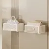 Estante de Almacenamiento Magnético Detrás de la Puerta, Caja de Almacenamiento para Pañuelos y Servilletas, Dispensador de Pañuelos Montado en la Pared, Cesta de Almacenamiento para Bolsas y Llaves para Entrada Sin Taladro