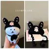 Gorro de dibujos animados de hamburguesa tejido a mano 13cm ropa de muñeco oso autocrítico 10cm muñeco de algodón accesorio de tocado lindo