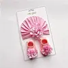 Sombrero de Bebé Primavera Verano Set de Calcetines Delgados 0-12 Meses Bebé Recién Nacido Elegante Princesa Flor de Gasa Sombrero Indio