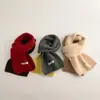 Bufanda Infantil Qiunan Otoño e Invierno Estilo Coreano Moda Bufanda de Punto de Color Contrastante Cortavientos y Cálida Bufanda para Cuello de Bebé