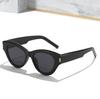 Gafas de sol vintage de ojo de gato con protección solar para mujer, montura grande, cuadradas, redondas, adelgazantes, de alto nivel, anti-UV, para hombre, de moda