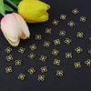 Accesorios para Pasadores de Pelo Estilo Antiguo DIY, Adornos para el Cabello, Componentes para Pendientes de Gancho, Conectores de Aleación de Trébol de Cuatro Hojas, Piezas Colgantes Pequeñas de Flor de Cuatro Agujeros Materiales