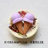Simulación 3D Cono de Helado Accesorios de Resina DIY Pinza para el Cabello Diadema Funda de Teléfono Hebilla de Flor para Crocs Venta al por Mayor