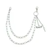 Joyas de moda transfronterizas europeas y americanas, cadena para la cintura con colgante de metal en forma de corazón, cadena corporal de llave multicapa retro para mujer, ventas de fábrica