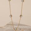Joyería Jinxiang Simple Fresca Versátil Cadena Clavicular de Perlas Blancas Set de Aretes Redondos Joyería Pulsera de Acero de Titanio para Mujer