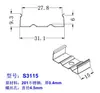 Clip de Resorte para Tubo Redondo T8 Luz de Línea LED Base para Lámpara Fluorescente Placa Fija para Colgar Hebilla de Neón de Silicona para Tubo Redondo