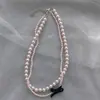 Collar de Perlas Accesorios para Vestido Largo de Mujer Doble Capa Tamaño Escalonado Cadena de Lana Collar Variado Multicadena