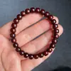 India Sándalo Rojo Hoja Pequeña Pulsera de Cuentas Barril Estrella Dorada Completa Sándalo Tipo Antiguo Pulsera de 108 Cuentas para Hombres y Mujeres Juguete Cultural de Madera Cuentas Budistas