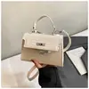Bolsa de Mão de Luxo de Alta Qualidade para Mulheres 2026 Nova Moda Padrão de Pedra Bolsa Kelly Bolsa de Ombro Transversal para o Dia a Dia