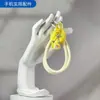 Lindo Colgante de Teléfono de Muñeca Fruta Estrella Colorido Cordón Tejido Corto Correa Colgante de Personaje de Dibujos Animados Duradera