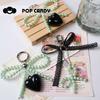 Diseño Original Pulsera de Perlas de Amor Correa para Teléfono Móvil Colgantes Cortos para Mochila Llavero Anti-pérdida Colgante para Bolso para Mujeres