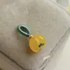 Pulsera de cordón para pulsera con colgante pequeño de osmanthus amarillo de ágata natural, accesorios para pulsera con colgante hechos a mano para bricolaje, joyería al por mayor