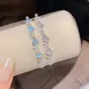 Pulsera Popular de Zirconia con Estrella de Xiaohongshu, Estilo de Lujo Ligero, Pulsera Versátil, Diseño Único, Exquisita Joyería de Mano al por Mayor