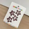 Presilha de Cabelo Ankora Ponto Onda Vermelha tamanho pequeno Franja Lateral Franja Presilha de Cabelo Estrela Doce Fofa bb Clip Crianças